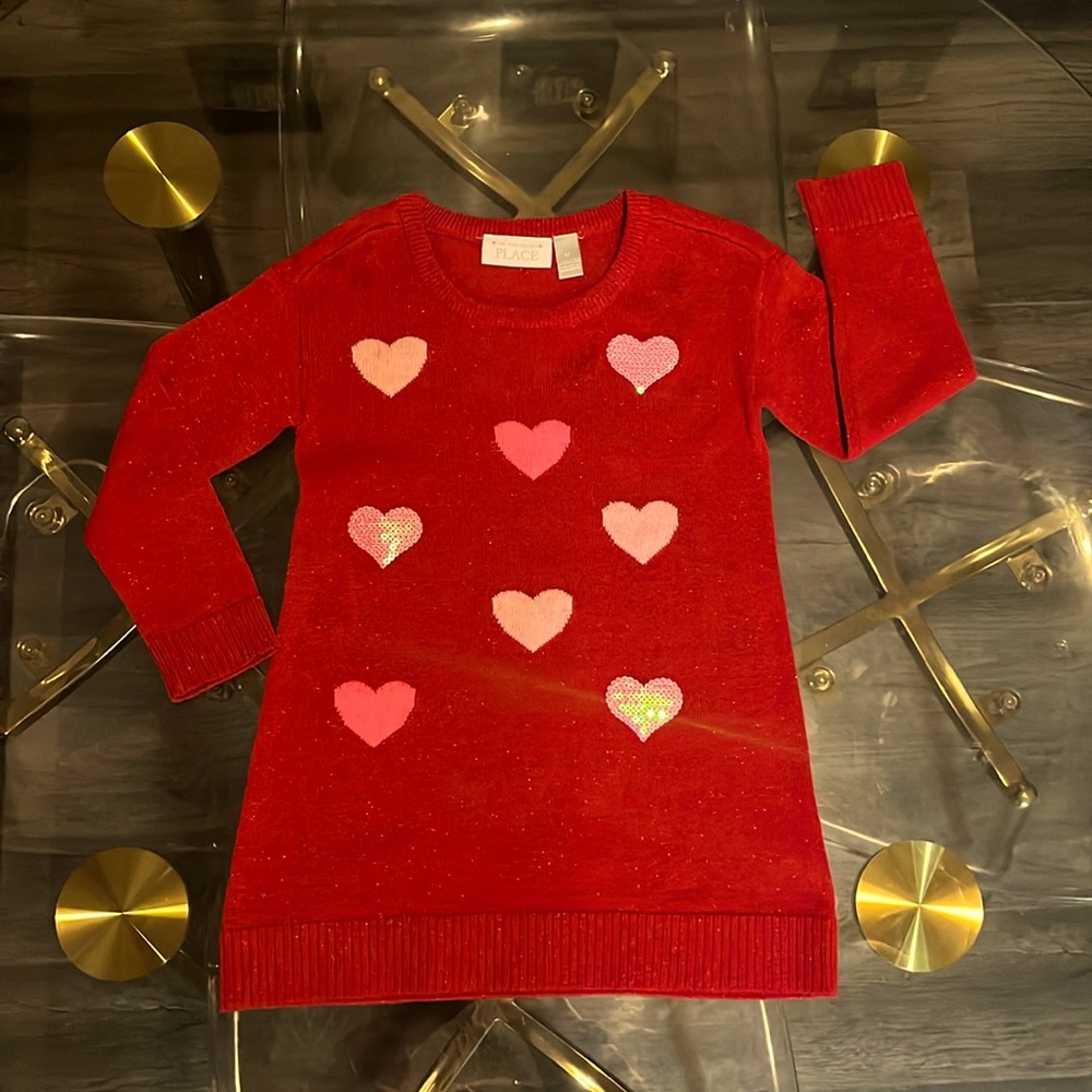 3T Toddler girl Valentine’s Day sweater dress